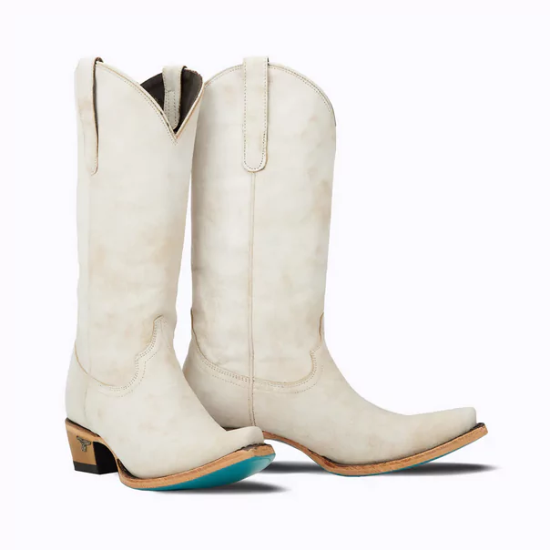 white wedding cowgirl boot