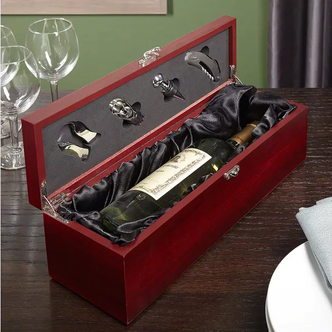 wine box gift with tools