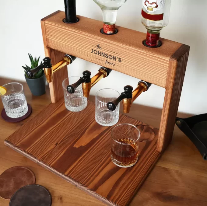 wooden drink dispenser
