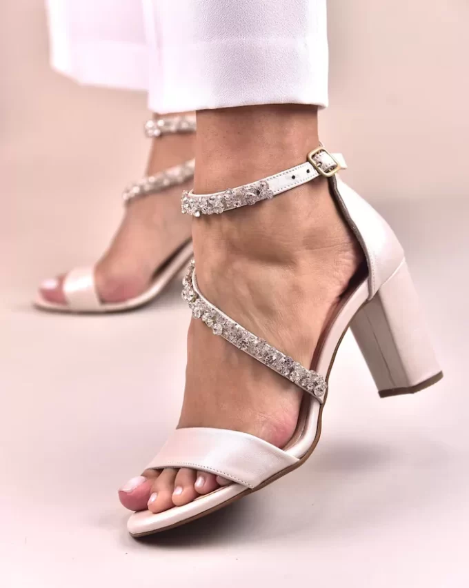 bridal block heels