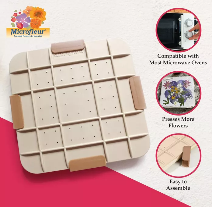 How to preserve flowers using microwave tray technique