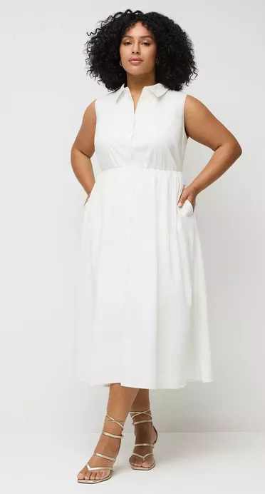 plus size white bridal shower dress midi length