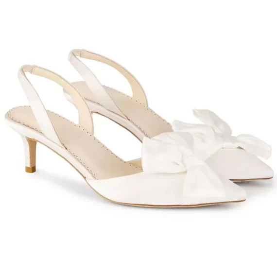 Slingback kitten heel shoes for comfortable heels to wear all wedding day
