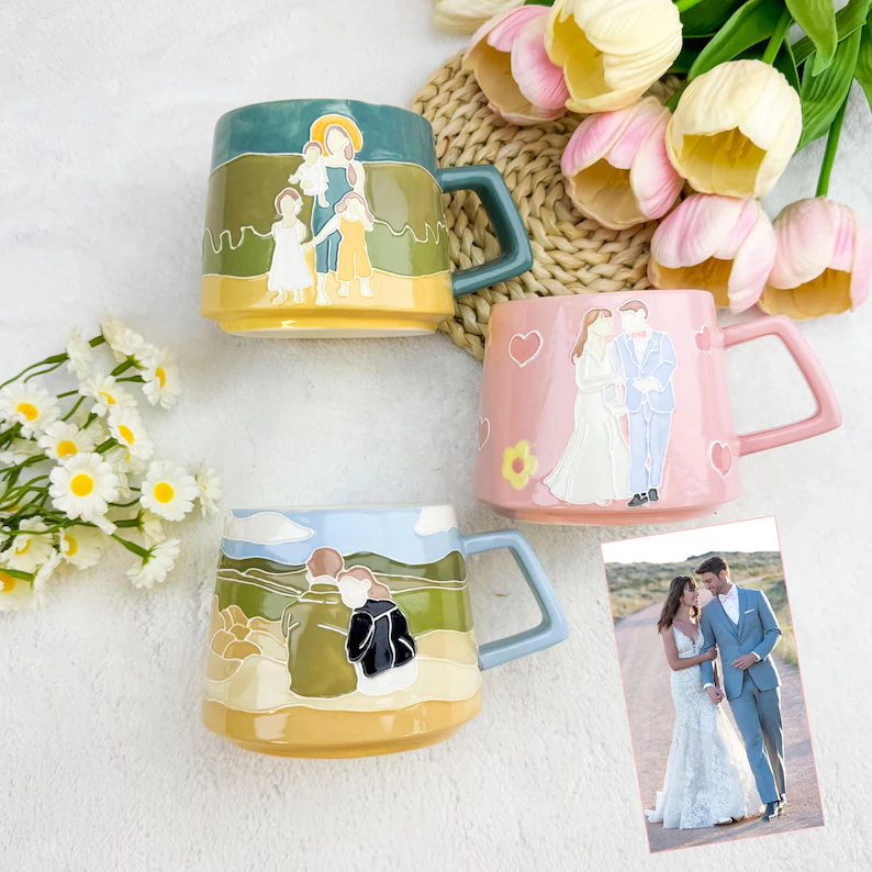 personalized ceramic mug gift for bridesmaids