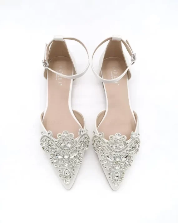 Comfy flat wedding shoes with cushioning