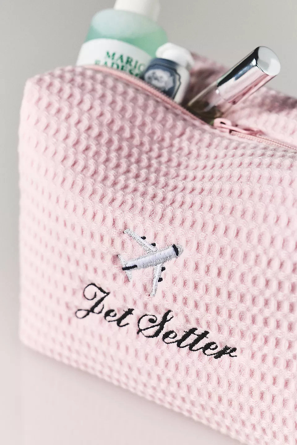 Jet setter travel bridesmaid makeup bag