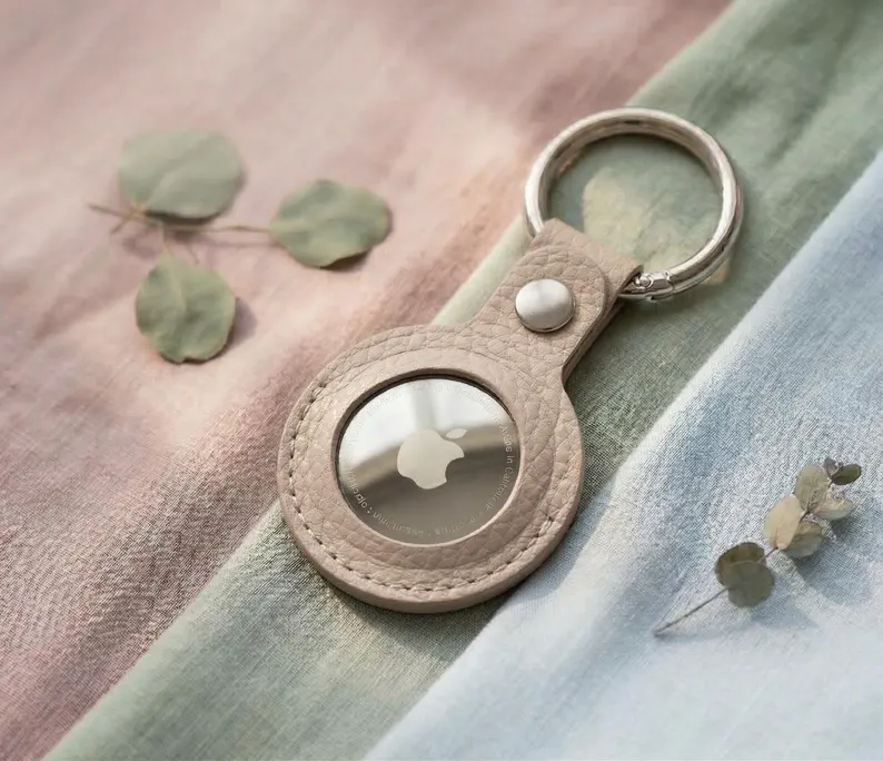 leather air tag holder gift