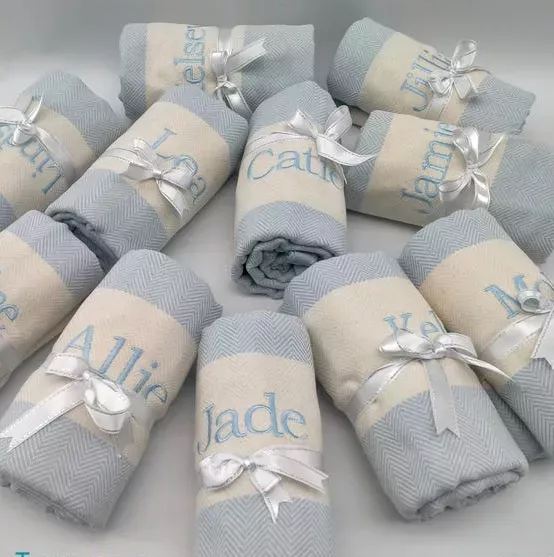 custom turkish towels for bridesmaid gifts