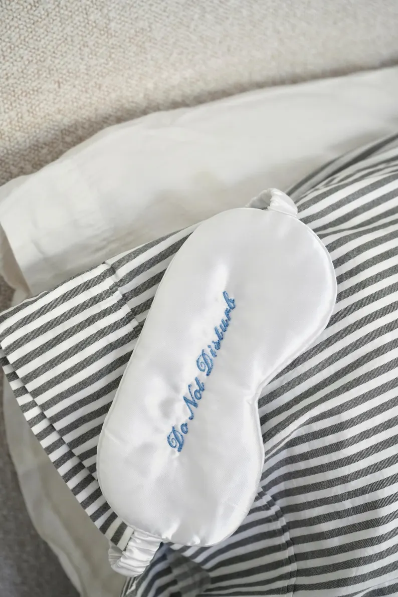 satin embroidered sleep mask for etsy bridal party gifts