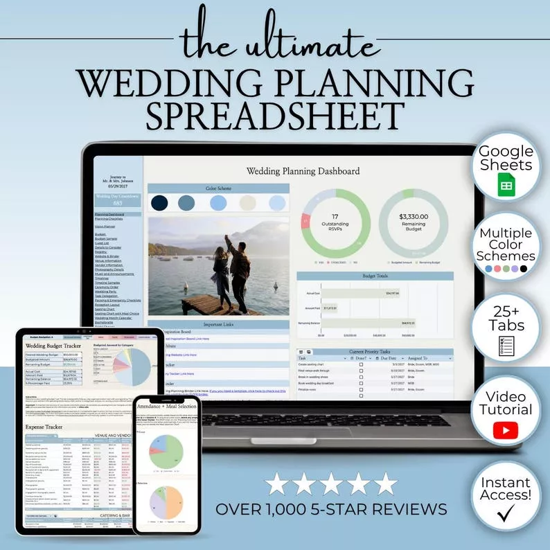Spreadsheet to help couples plan their wedding easily