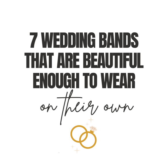 wedding band worn by itself