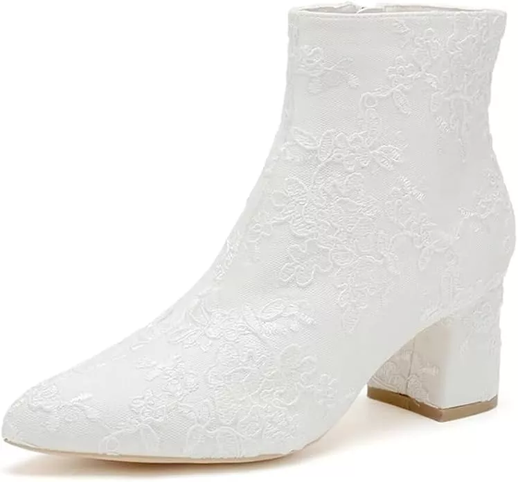 lace bridal booties for bride