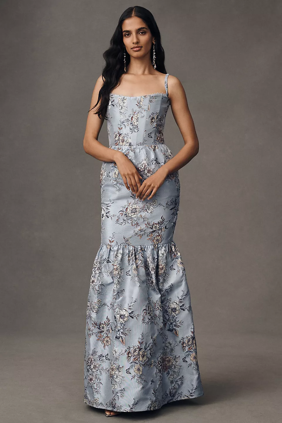 brocade corset mother of the bride gown