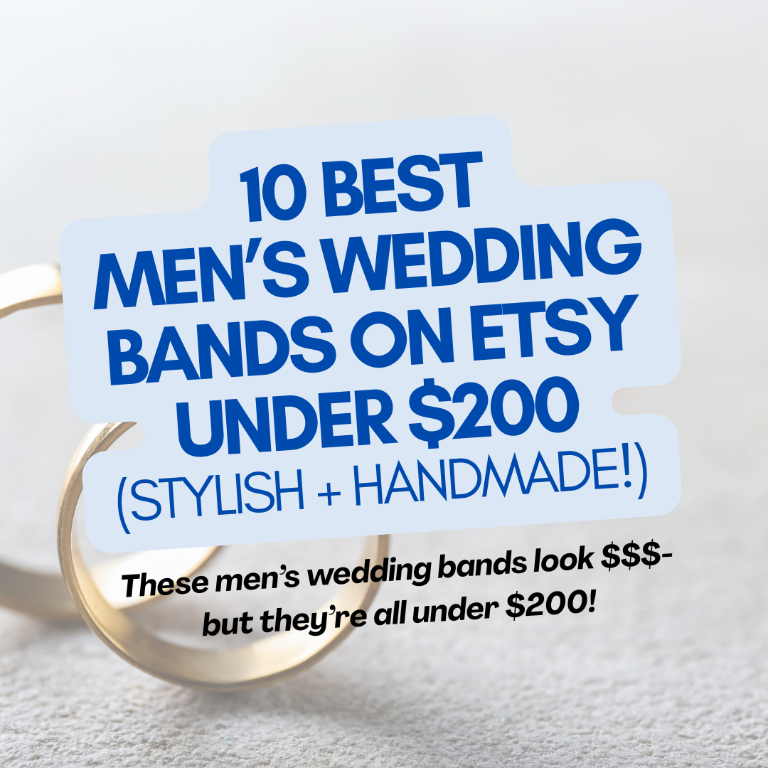 mens wedding bands on etsy under 200 dollars
