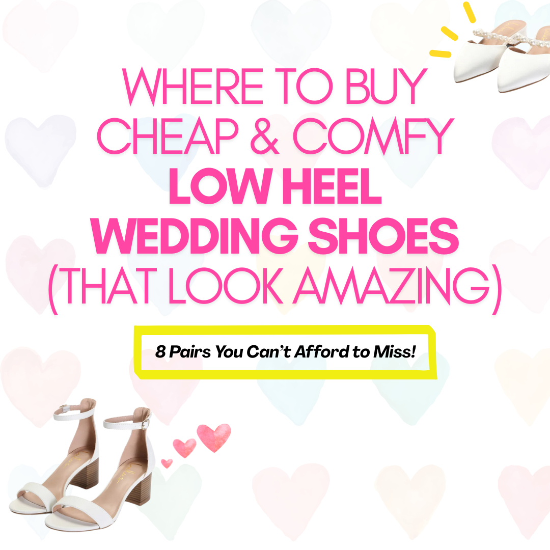 cheap and comfy low heel wedding shoes