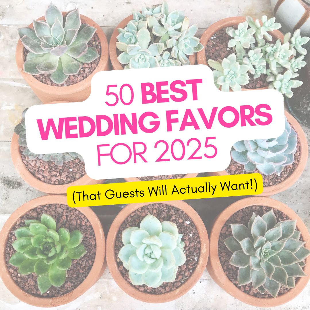 Best wedding favors for 2025 displayed on a rustic wedding table setup – personalized, eco-friendly, and trendy gifts for guests