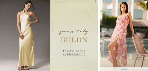 Affordable boho bridesmaid dress from BHLDN by Anthropologie in soft blush pink
