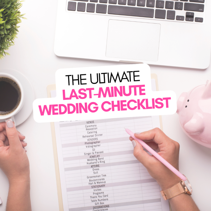 last minute wedding checklist for couples