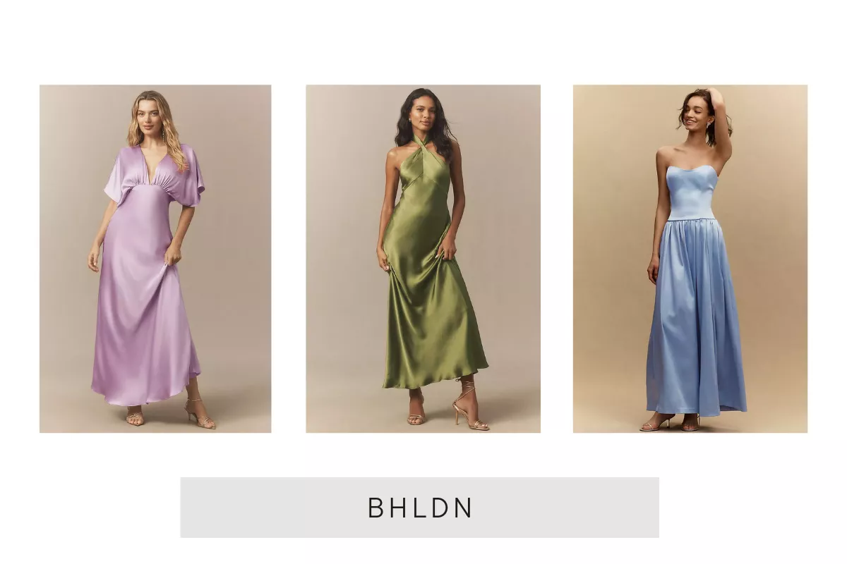 chic bridesmaid dress from BHLDN – trend-forward and size-inclusive dresses and designer fabrics for bridal parties of all sizes
