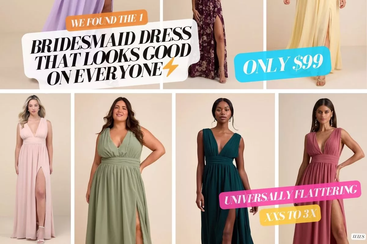 Bridesmaid dress that looks good on everyone - Lulus Heavenly Hues Chiffon Maxi Dress styled on diverse body types