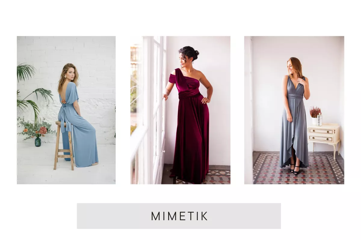 elegant bridesmaid dress from Etsy by Mimetik – affordable, stylish, and flattering for mix-and-match bridal parties