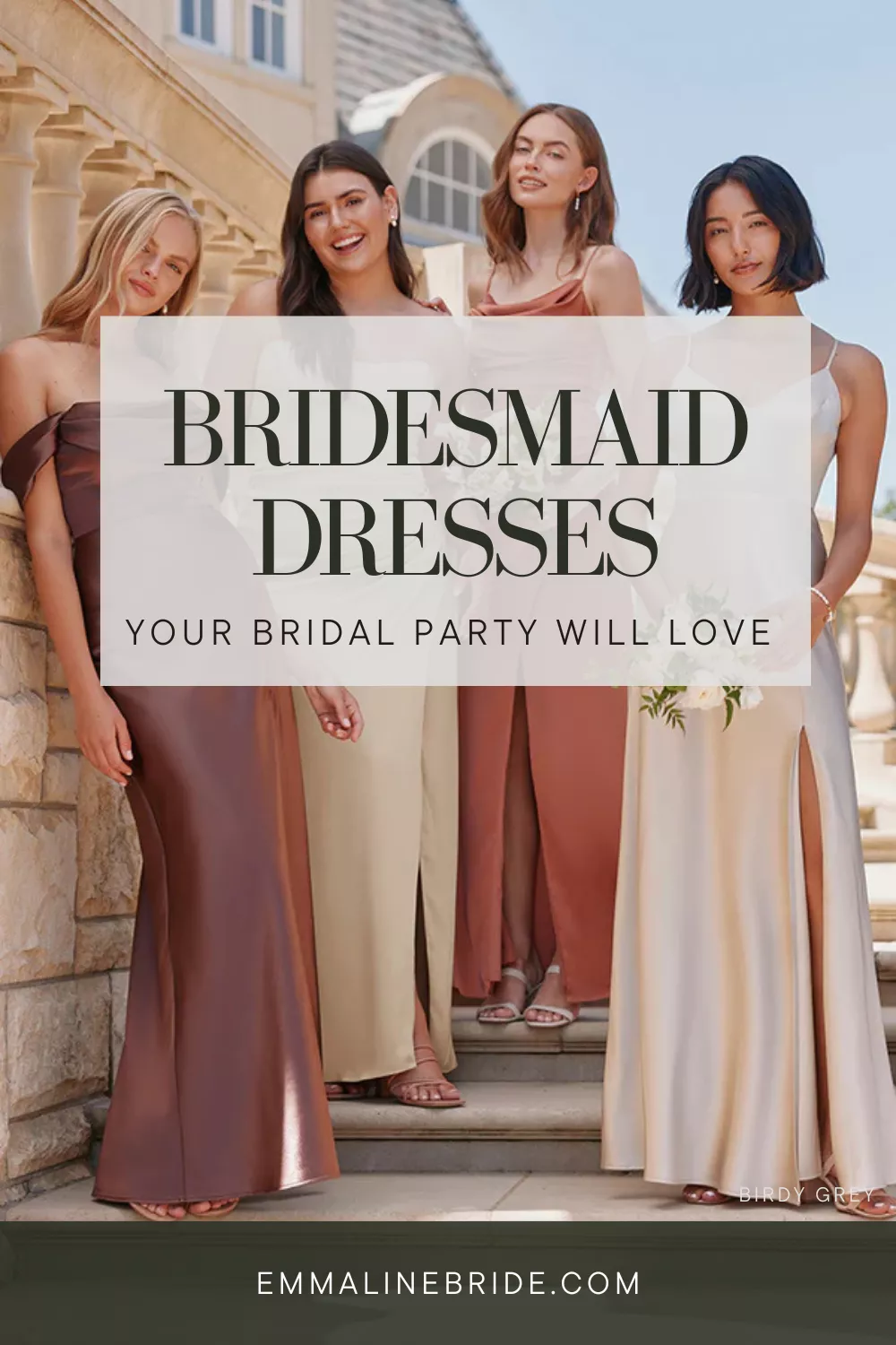 mix-and-match bridesmaid dresses – large color selection and flattering styles from Azazie, Birdy Grey, Show Me Your Mumu, and Lulus