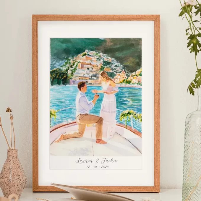 Proposal art work made by an artist for the bride