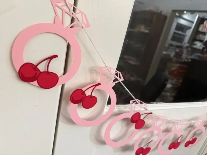 cherry bridal shower theme invite