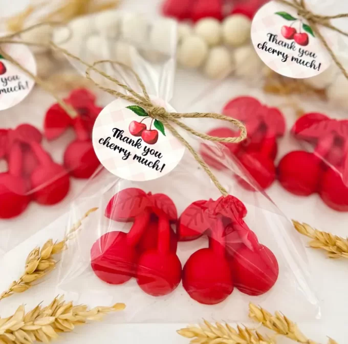cherry on top bridal shower soap favors