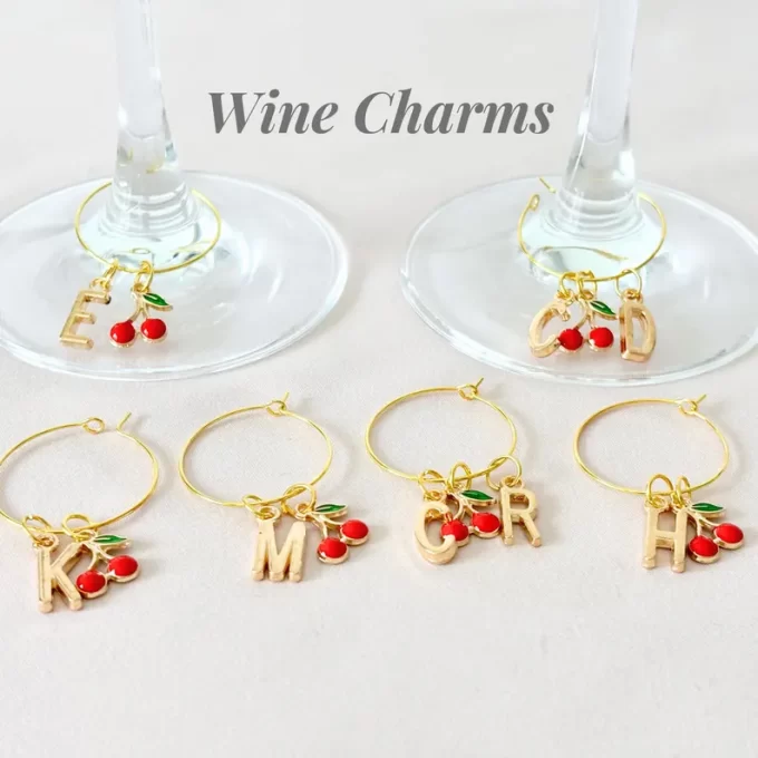 cherry on top bridal shower wine charm favors
