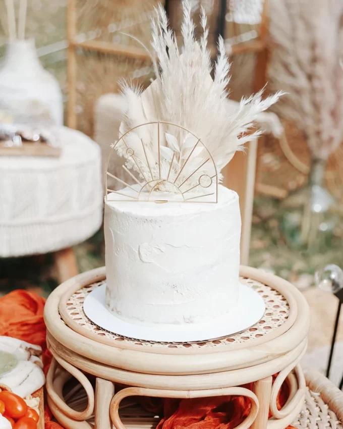 boho cake topper