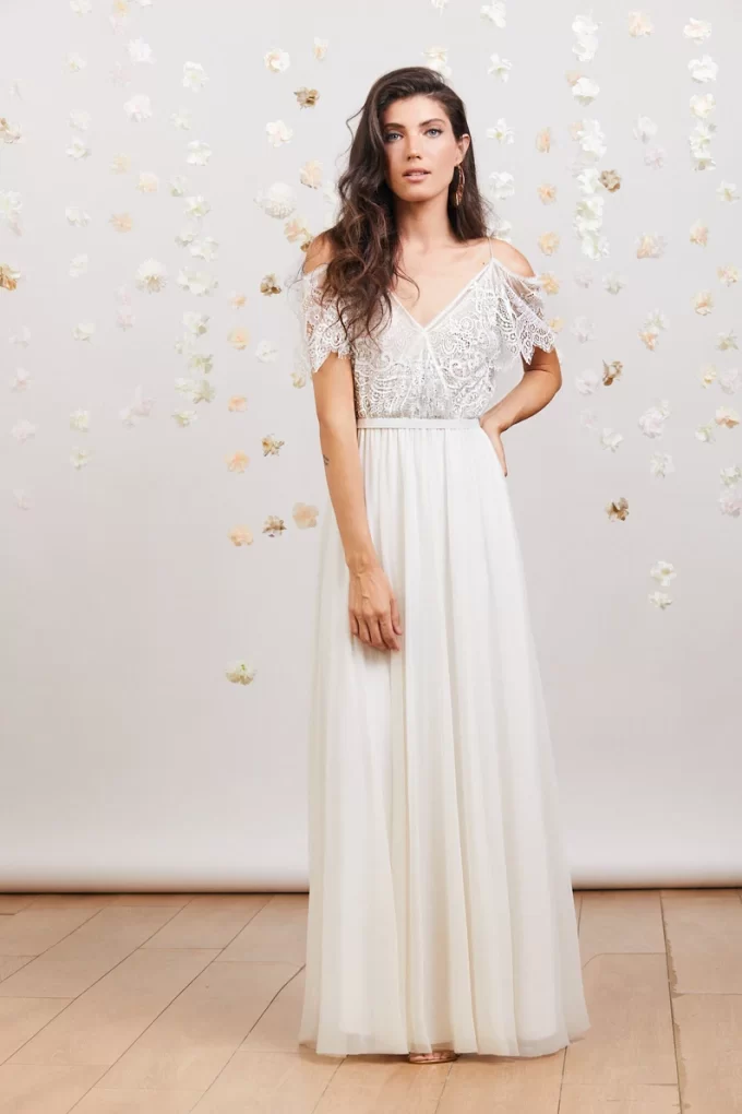 Boho chic wedding dress by Barzelai