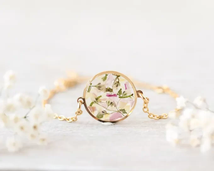 Bracelet made from petals of your bridal bouquet