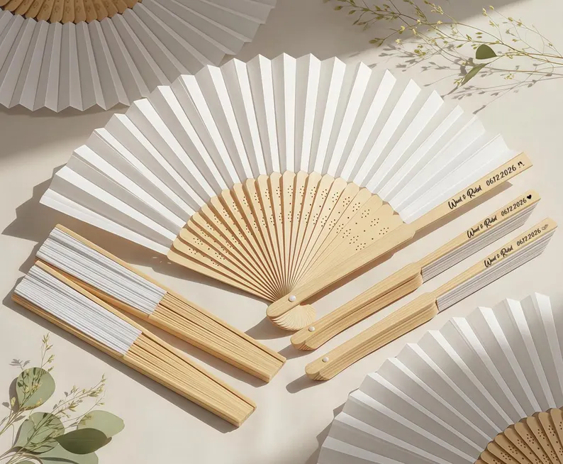 fans for guests to use - affordable bulk wedding favors