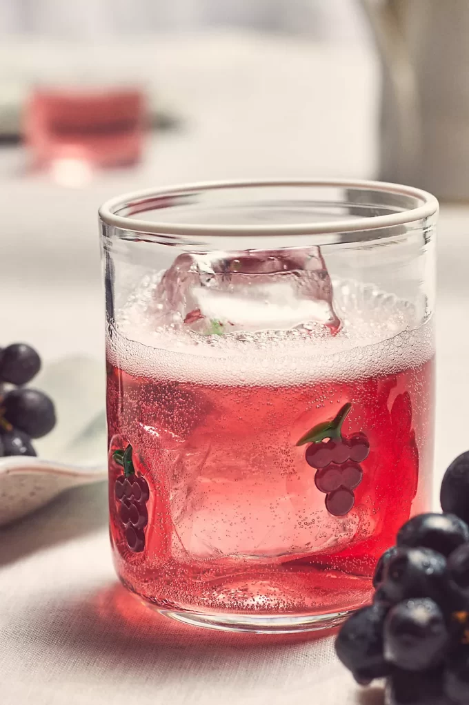 grape anthropologie icon juice glass