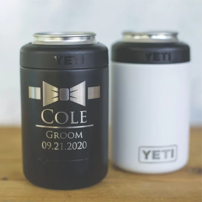 Groomsmen yeti colster engraved