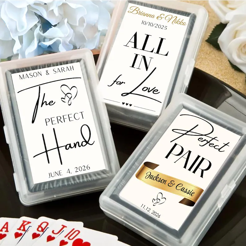 playing cards for wedding favors in bulk