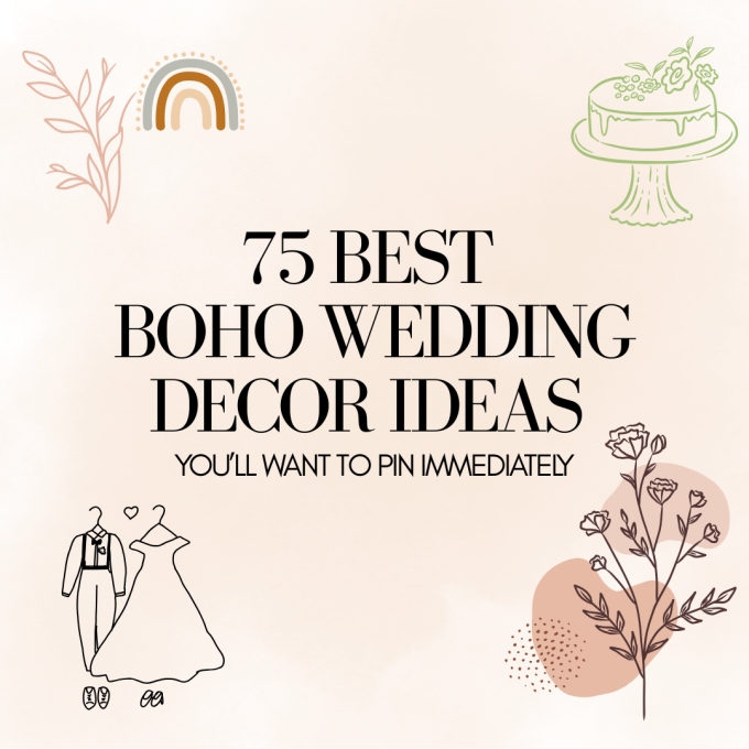 Rustic boho wedding decor ideas featured image