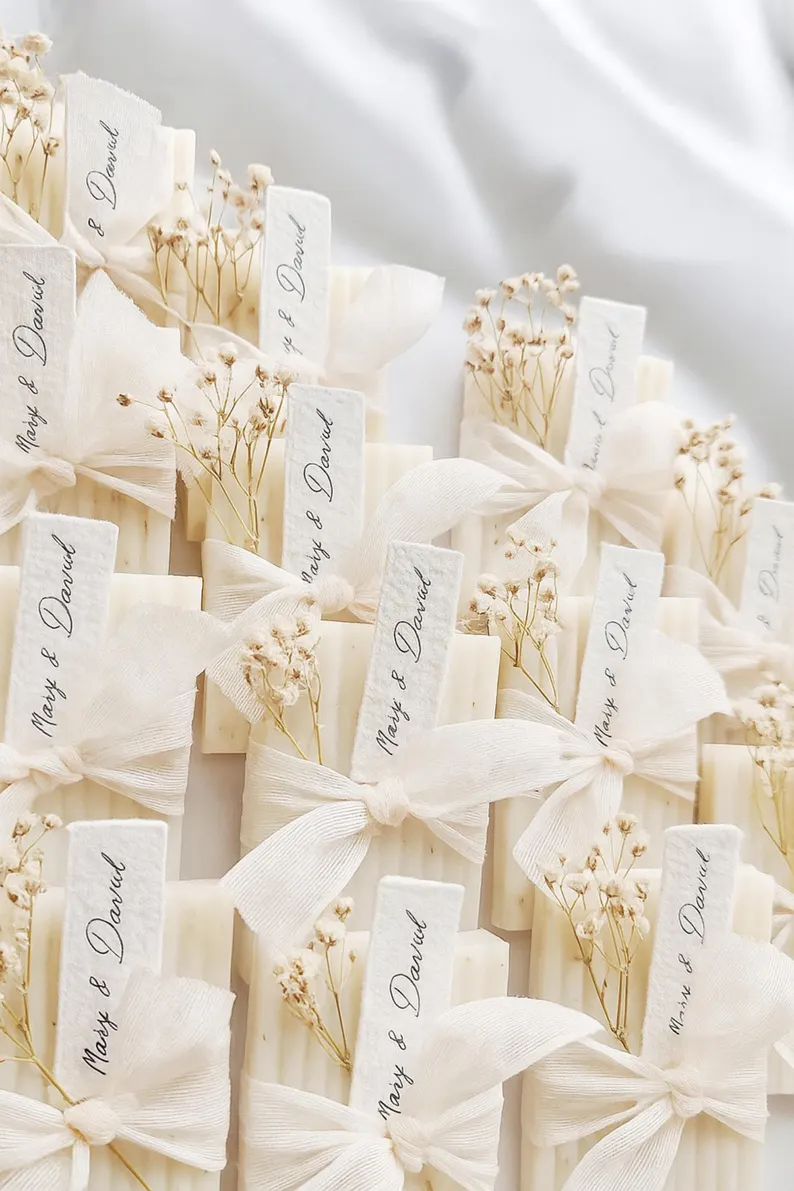 white soap favors for guests - affordable wedding favor ideas in bulk