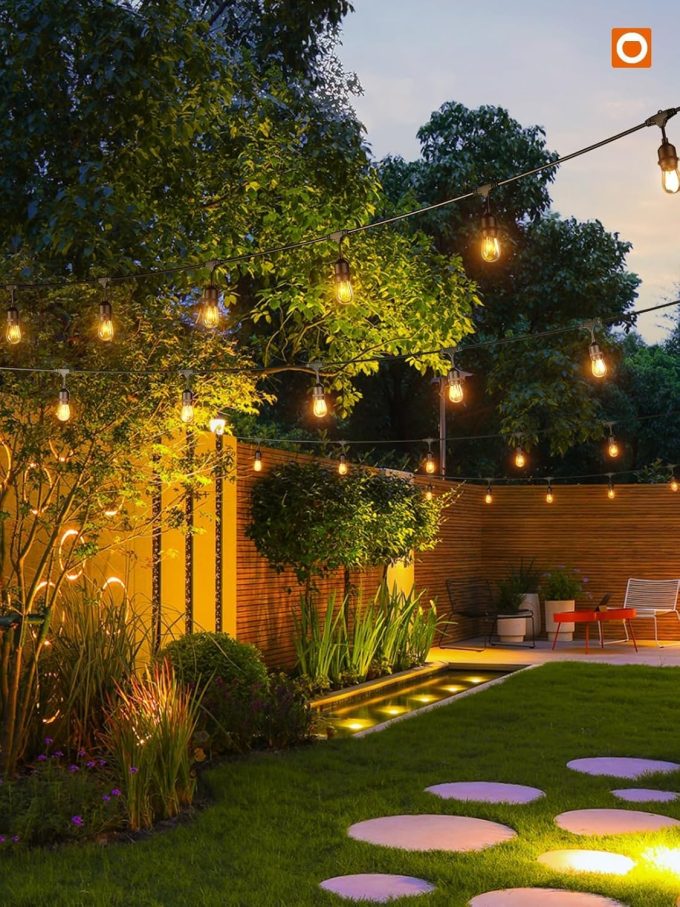 bistro string lights for outdoor wedding decor