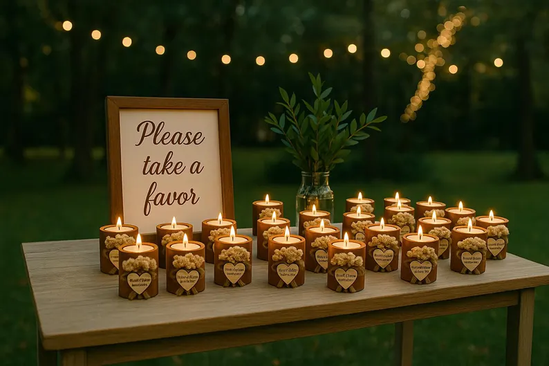 affordable wedding favors in bulk - tealight candles