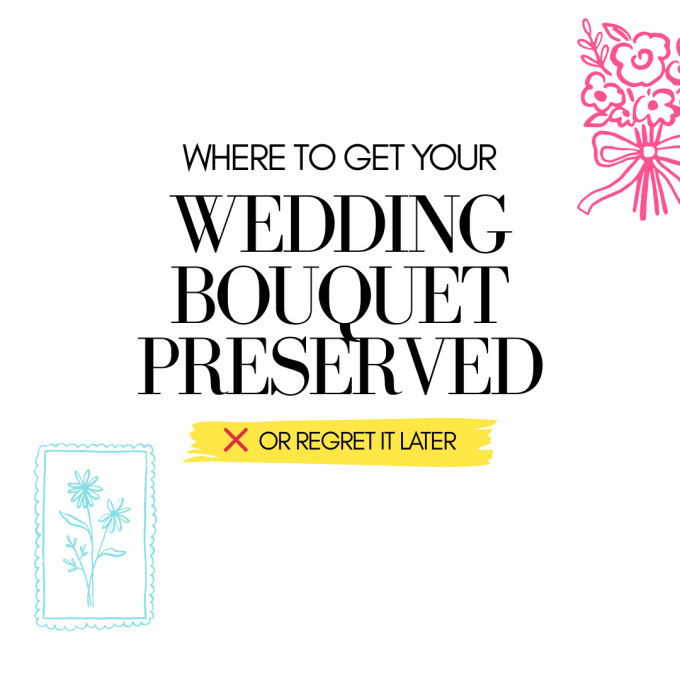 Preserved wedding bouquet in resin with pink and white flowers displayed as a keepsake