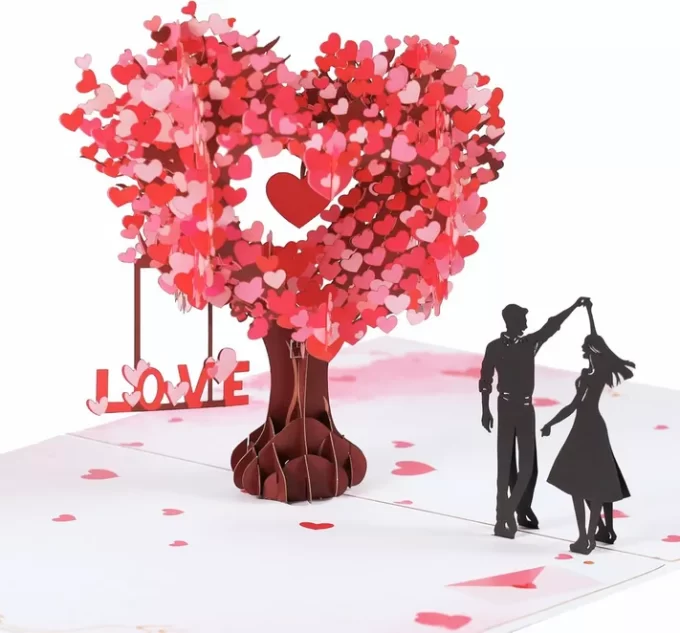 3d love paper card