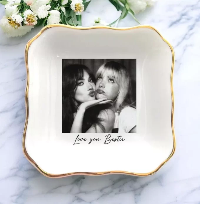 Bestie photo jewelry dish