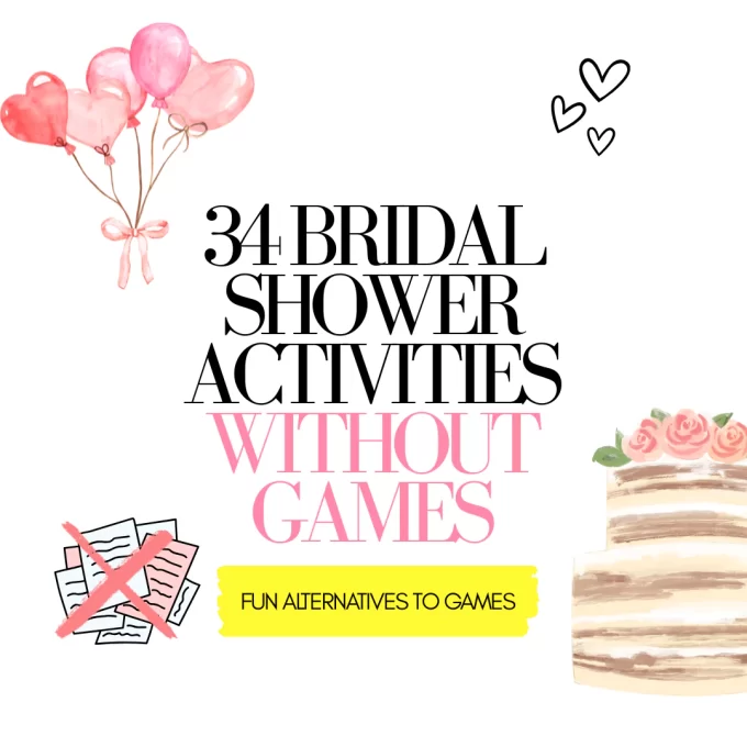 Alternatives to games for bridal shower