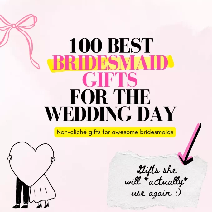 Bridesmaid gifts to give on the wedding day