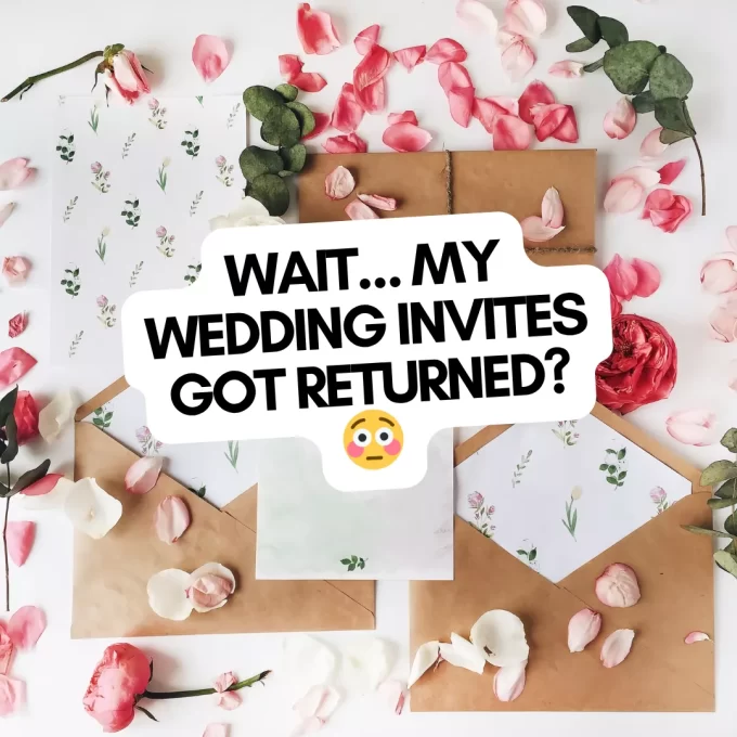 Wait my invites got returned because return address was on back flap