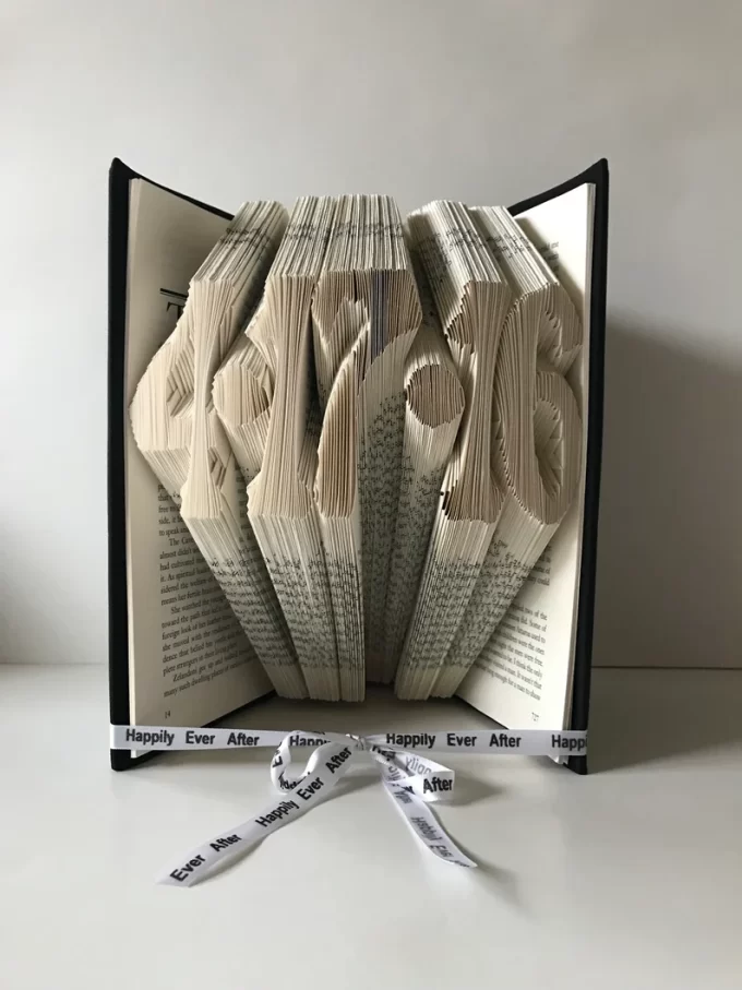 First wedding anniversary paper book art