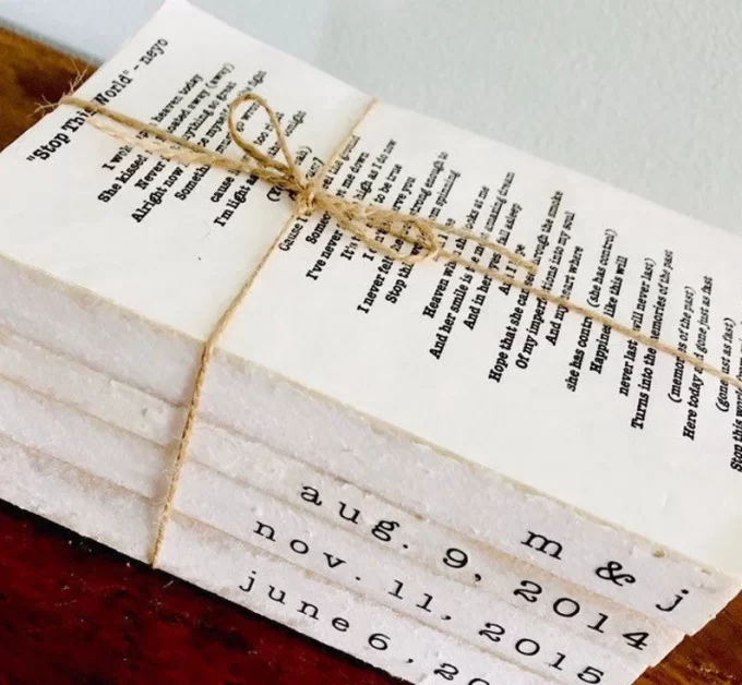 First year gift book stack