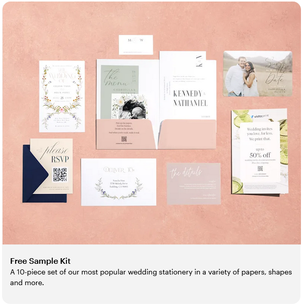 Free wedding sample kit